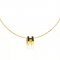 Hermes Cage d'H Necklace Black in Lacquer Yellow Gold